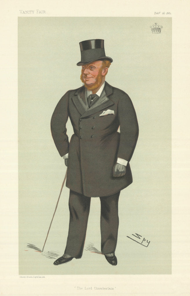 VANITY FAIR SPY CARTOON Valentine Browne of Kenmare 'The Lord Chamberlain' 1881
